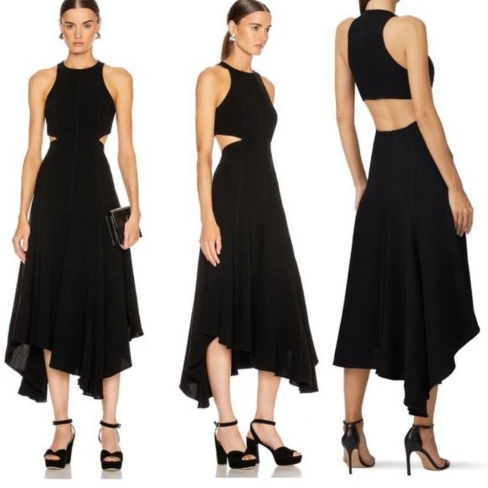 Cinq A Sept Sleeveless Belladonna Cutout Midi Dress